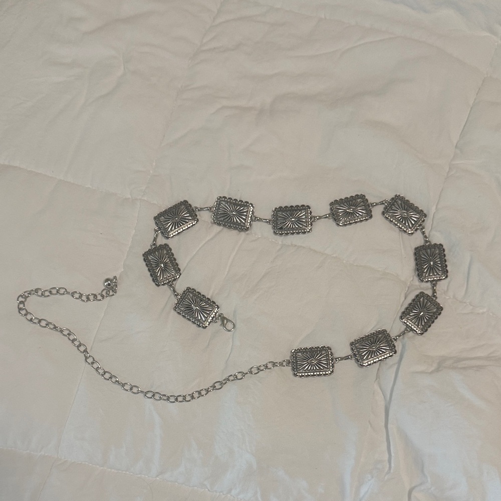 Western square concho belt